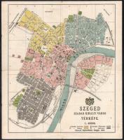 1927 Szeged szabad királyi város térképe, 1 : 40.000, Szeged, Nemzeti Sajtóvállalat, hátoldalán utca...