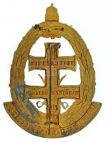 ~1920. "A volt Cs. és Kir. Vasútezredbeliek Bajtársi Szövetsége 1914-1918" aranyozott, zom...