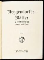 1905, Meggendorfer-Blätter német szatirikus magazin 1905. évi 61. kötete, sérült félvászon kötésben, néhol foltos lapokkal.