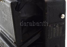 1922 ICA: Reflex 754 Klappreflex kamera (6.5x9) Carl Zeiss Tessar 1:4.5, f: 12 cm objektívvel, jó kö...