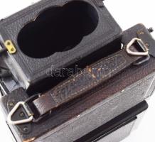 1922 ICA: Reflex 754 Klappreflex kamera (6.5x9) Carl Zeiss Tessar 1:4.5, f: 12 cm objektívvel, jó kö...