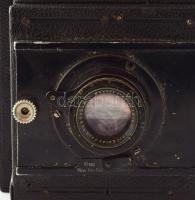 1922 ICA: Reflex 754 Klappreflex kamera (6.5x9) Carl Zeiss Tessar 1:4.5, f: 12 cm objektívvel, jó kö...