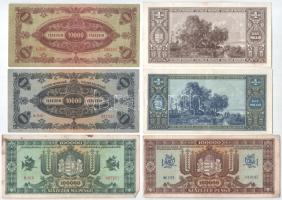 1945-1946. 6db inflációs pengő tétel T:F