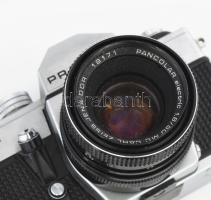 Praktica PLC3 fényképezőgép, Carl Zeiss Pancolar electric 1,8/50 objektívvel, tokjában, jó állapotba...