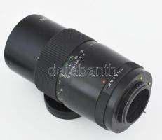 Pentacon Electric 4/200 MC objektív sapkákkal, dobozában