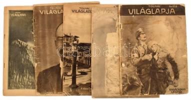 1916-1918, Tolnai Világlapja 5 darab száma, vegyes állapotban