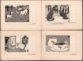 Jean Effel: Amikor az állatok beszéltek. Ford. és sajtó alá rend.: Biró Lívia. Bp., 1957, Magyar Hel...