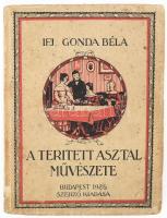 Ifj. Gonda Béla: A terített asztal művészete. Bp., 1926, Szerző. Borítón Pálla Jenő grafikája. Kiadói papírkötés, gerinc kissé sérült, kopottas állapotban.