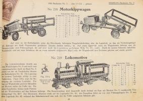 cca 1920-30 Märklin Baukasten fém építőjáték elemei, alkatrészei, össz több mint 100 darab, kopott, ...