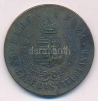 1865. "Emlékérem a pesti országgyűlésre" bronz emlékérem "ÉLJEN A HAZA - ES LEBE DAS ...