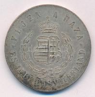 1865. "Emlékérem a pesti országgyűlésre" ezüstözött bronz emlékérem "ÉLJEN A HAZA - E...
