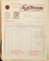 cca 1900-1940 Nagy fejléces számla és üzleti levél tétel. Kb 50 db, vegyes minőség