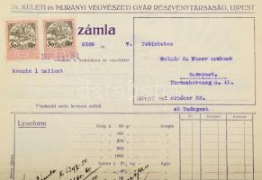 cca 1900-1940 Nagy fejléces számla és üzleti levél tétel. Kb 50 db, vegyes minőség