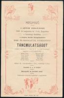 1907 Szepsii diák-ifjúság táncmulatsága Széchenyi fürdőben meghívó 4 p.