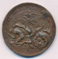 1699. "Karlócai béke / I. Lipót" kétoldalas, öntött bronz replika emlékérem. "PAX PAR...