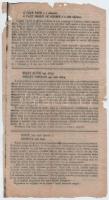 cca 1916 I. világháborús demoralizálásra szolgáló propaganda orosz szórólap magyar, cseh, román, nyelven a monarchia katonáinak./ cca 1916 Russian propaganda leaflet for World War I demoralization in Hungarian, Czech, Romanian, for the soldiers of the monarchy.