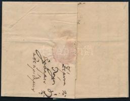 1840 Távolsági levél teljes tartalommal, 24kr portóval "(SE)MLIN" 1840 Domestic cover with...
