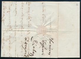 1840 Domestic cover with full content and postage due, blue "(SE)MLIN" - "PESTH"...