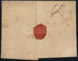 1836 Franco cover with full content, red "PESTH" - Oedenburg 1836 Franco levél teljes tart...