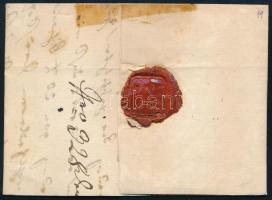 1837 Unpaid cover with full content and 14kr postage due "RAAB" 1837 Portós levél teljes t...