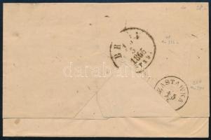 1865 15kr teljes "F" vízjellel levélen "NAGY-KANIZSA" - "BRÜNN" - &quo...