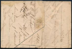 1841 Domestic cover with full content and 10kr postage due "PESTH" - Eperies 1841 Távolság...