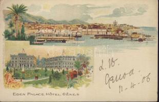 Genova Eden Palace Hotel litho (EK)