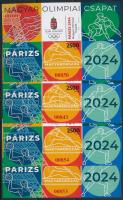 2024 Párizsi olimpia 4 db vágott blokk piros sorszámmal / 4 imperforate blocks