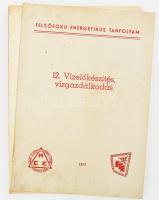 Hossó István - Tóth Endre: Vízelőkészítés, vízgazdálkodás. Felsőfokú Energetikus Tanfolyam. Bp., 1977, Magyar Elektrotechnikai Egyesület. Kiadói papírkötés, hiányzó gerinccel, különvált elülső borítóval. Megjelent 1000 példányban.