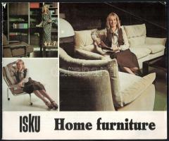 1975 ISKU Home furniture, finn bútorgyár katalógusa, színes fotókkal illusztrálva, angol nyelven, 40 p.