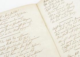 XIX. sz. első fele Német nyelvű autográf versgyűjtemény, 43 sztl. lev. Korabeli kartonált papírkötés...