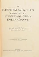 Kováts J. István: A Presbiteri Szövetség magyarországi útjának és gyűléseinek emlékkönyve. Bp., 1912., Hornyánszky Viktor, 1 t.+XVI+216 p. Átkötött félvászon-kötés, foltos lapokkal.