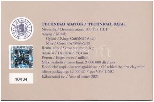 2024. 100Ft "100 éves a Magyar Nemzeti Bank" első napi veret díszcsomagolásban "10434...