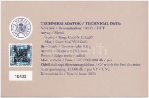2024. 100Ft "100 éves a Magyar Nemzeti Bank" első napi veret díszcsomagolásban "10433...