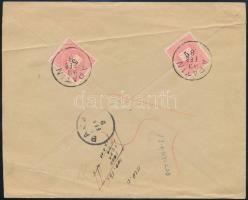 1899 Ajánlott levél 3 x 5kr bélyeggel "APATIN" - Baja