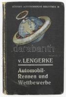 B. von Lengerke: Automobil-Rennen und Wettbewerbe. Küster's Autotechnische Bibliothek Band 26. Berlin, 1908, Richard Carl Schmidt & C.,2+168 p. Német nyelven. Gazdag fekete-fehér képanyaggal illusztrált. Kiadói egészvászon-kötés, kopott borítóval.