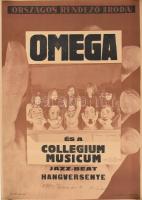 1973 Omega és a Collegium Musicum jazz-beat hangversenye, Országos Rendező Iroda, pecséttel, feltekert, 70x49 cm