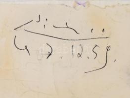 Pablo Picasso (1881-1973) festő- és képzőművész autográf aláírása papírlapon, hullámos, gyűrött / Au...