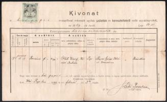 1878-1903 5 db okmánybélyeges okmány