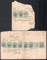 1878-1903 5 db okmánybélyeges okmány