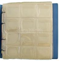 Berakó album 8db műanyag berakólappal, nagyobb méretű érmék számára, összesen 96db férőhellyel, hasz...