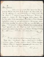 1914 Szatmár, Steuer Ábrahám rabbi, saját kezű levele fiának / Ábrahám Steuer rabbi's letter