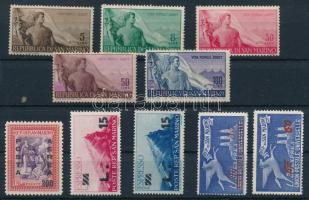 San Marino 1947-1948 Mi 397-401, 403, 404-407 (Mi EUR 260,-) (vegyes minőség / mixed quality)