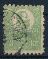 1871 Kőnyomat 3kr (160.000) (papírelvékonyodás / thin paper)