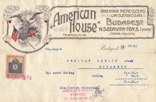 1912 Amerikai úriszabóság dekoratív számlája