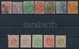 Románia 1890-1891 Mi 76-82, 90-94 (Mi EUR 110,-) (foghibák / perf. faults)