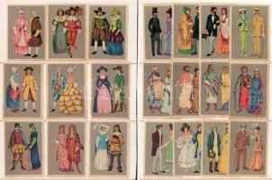 Öltözékek különféle korokból 45 db levélzáró