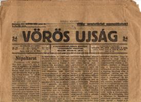Vörös Ujság 1919 Julius 31-i száma
