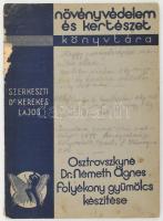 Osztrovszkyné Dr. Németh Ágnes: Folyékony gyümölcs készítése. Bp., 1935 , Növényvédelem és Kertészet. Kiadói papírkötés, kissé sérült 59p.