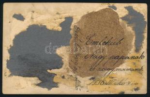 1935 Csendőr járőr fotólap, hátulján ragasztónyommal